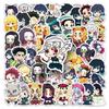 High Quality Demon Slayer Chibi Stickers 50 Pcs Q Version Anime Decals For Notebook Journal Scrapbook Gu Ka Laptop Decoration For Anime Fans