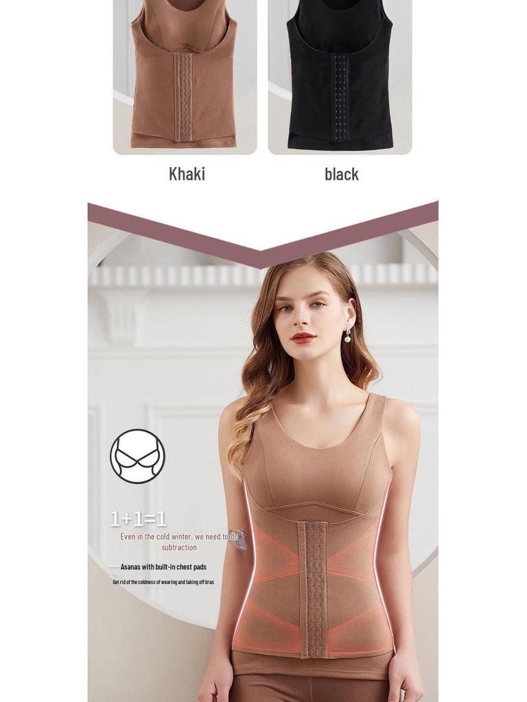Женский самонагревающийся флисовый жилет: Теплый базовый слой с подкладкой на груди, облегающий фигуру, для осени/зимы