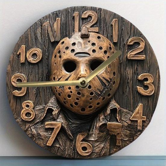 Round Wall Clock with Numbers Silent Movement Easy To Install Battery Operated 10-Inch Hanging Clock Artistic Home Decor