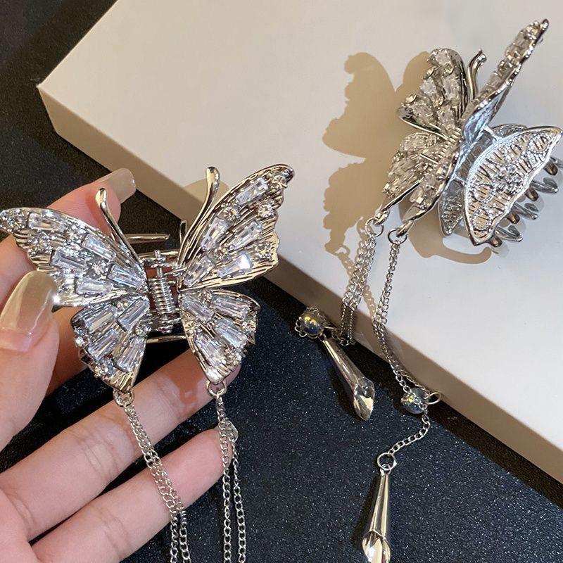 Милые кисточки для волос в виде бабочки для женщин и девочек, элегантные простые заколки-акулы, изысканные кавайные аксессуары для волос, подарки