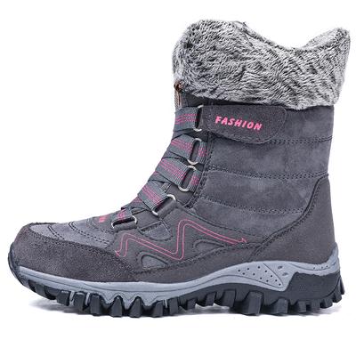 Зимние женские сапоги для холодной погоды, теплые высокие сапоги, плюшевая обувь, нескользящая зимняя спортивная обувь