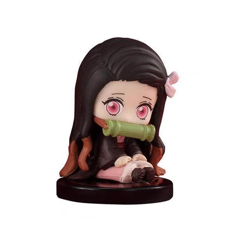 5 Стиль/набор Q Версия Истребитель демонов Сидящая кукла-призрак Тандзиро Нидози Иносуке Зеницу Фигурка Фигурка Экшн Фигурка Модель из фильма Игрушки Кукла