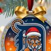 Tiger Team Christmas Decoration Detroit Team 125th Anniversary Hanging Decoration Alloy Ornament with Tiger Logo for Christmas Tree Baseball Fans Gift