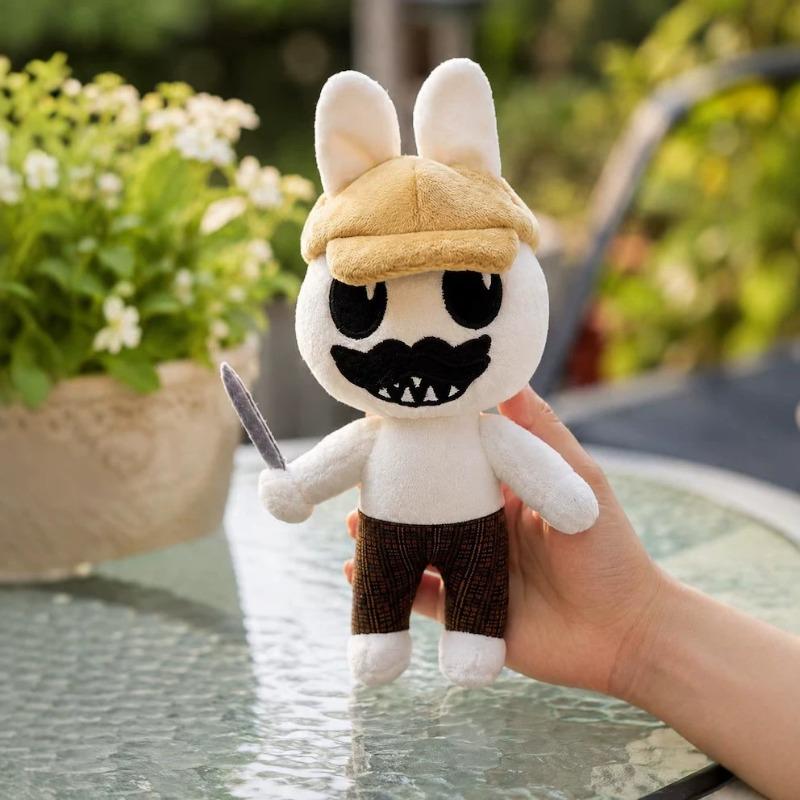 Animal Hospital Plush Toy Standing Barney Bunny and Sitting Barney Bunny Cute Rabbit Stuffed Doll Soft Figure Gift Game Fan Home Table Room Decoration