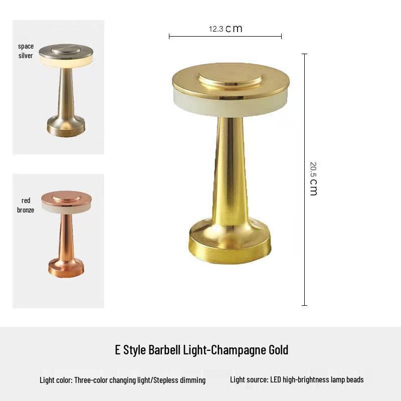 Retro LED Touch Table Lamp - USB Rechargeable for Bedside, Dining, Bar, and Desktop Atmosphere