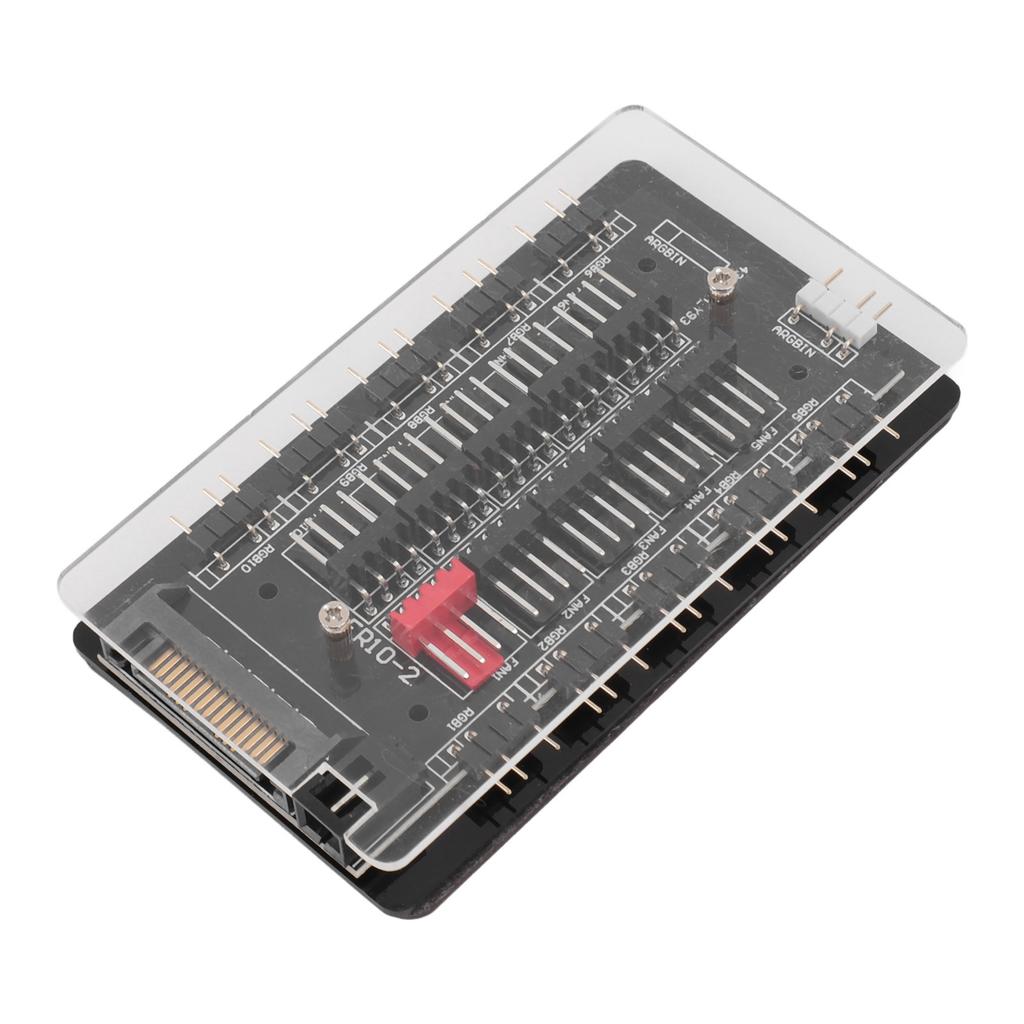 ARGB PWM Fan Hub 2 в 1 PWM ARGB Корпусный вентилятор Hub Интерфейс SATA Блок питания Магнитный 4Pin PWM 3Pin