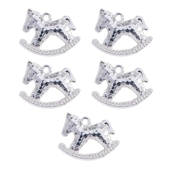 5 шт. Подвеска-шарм из цинкового сплава в виде лошади, Металлическое гальваническое покрытие, Шарм-подвеска в виде лошади, Аксессуары для украшения, DIY брелок, Ювелирные изделия, Серьги, Браслет, Ожерелье, Подвеска