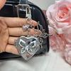 Vintage Style Butterfly Heart Keychain Lightweight Butterfly Heart Keychain With Vintage Appeal for Bags Keys Backpacks