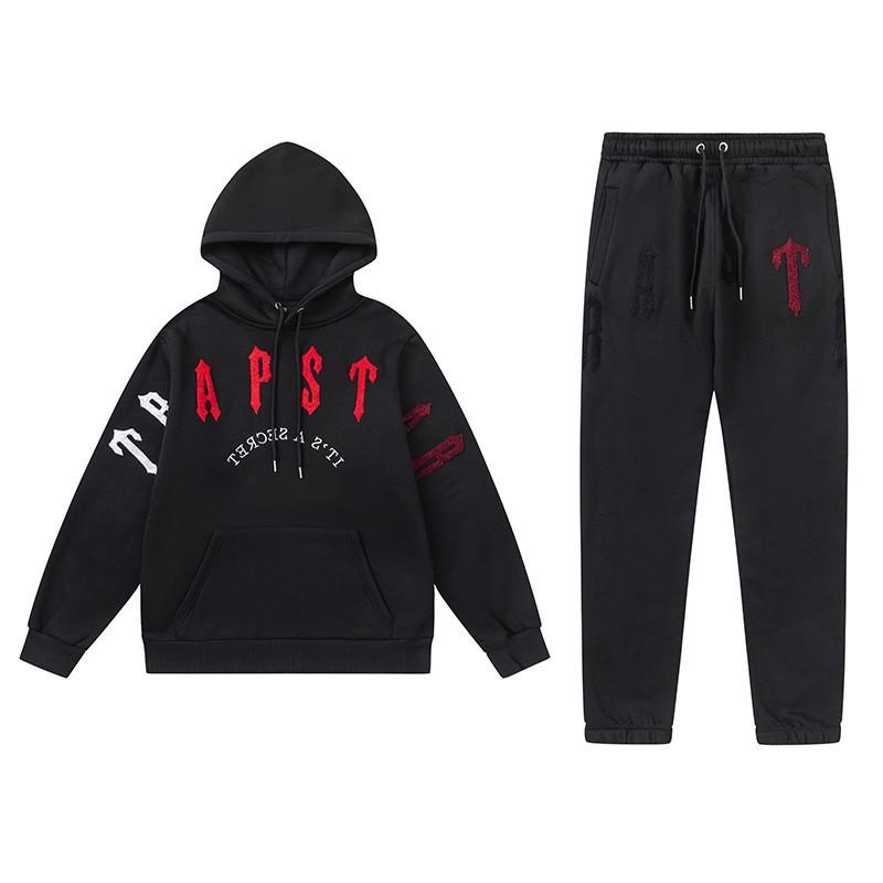 Unisex Hooded Sweatshirt Set With Embroidered Eagle Design Loose Fit Hip Hop Streetwear Men Women Winter
