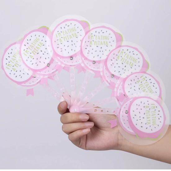 2Pcs Folding Fan Cartoon Fruit Folding Pattern Handheld Fan Lightweight Summer Cooling Fan for Children Gift