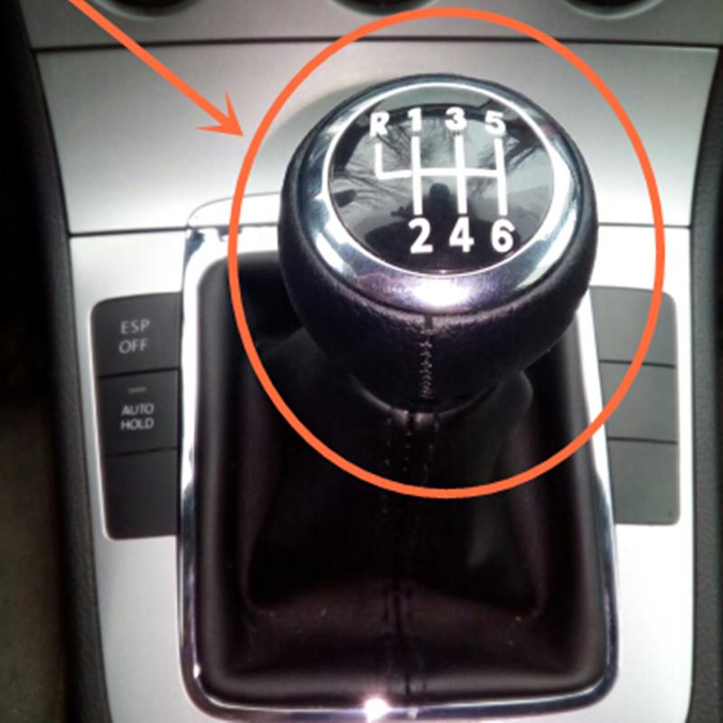 5/6 скоростная кожаная ручная ручка переключения передач, рычаг переключения передач для Volkswagen VW Passat B6 2005-2011, аксессуары для стайлинга автомобилей