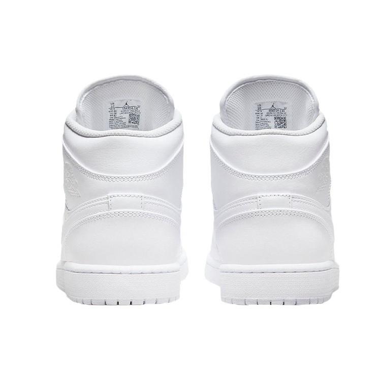 Air Jordan 1 Mid 'Triple White' 2022 Мужские 554724-136
