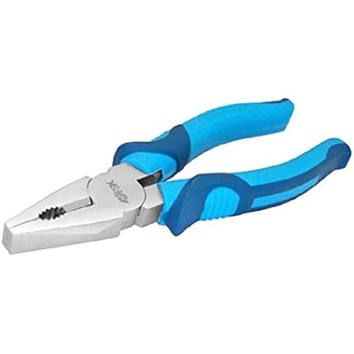 Pince universelle - FERRESTOCK - 7"/180 mm - Acier - Poignées bi-matière - Capacité de coupe 2 mm