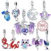 Copper Purple Baby Dragon Flying Dragon Cub Pendant Charm Fit Original Charms Bracelets Women Diy Jewelry Gift