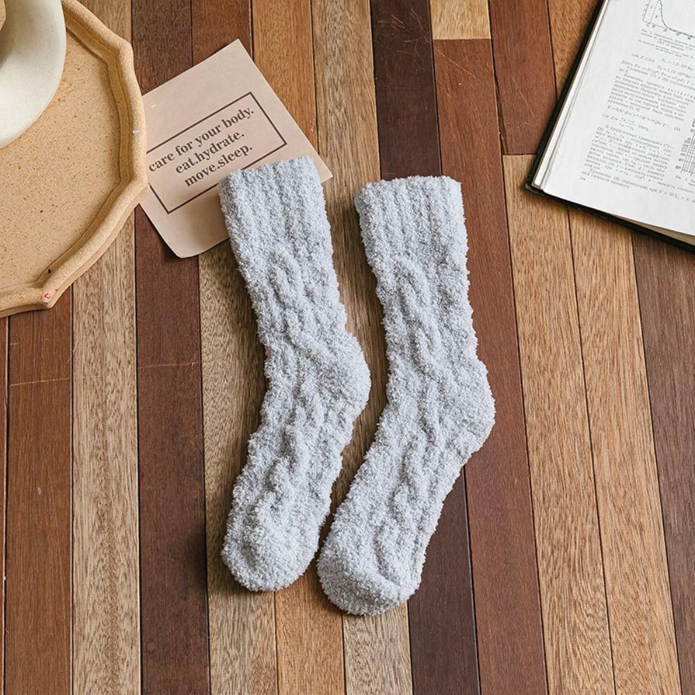 Утолщенные дышащие удобные теплые носки средней длины Harajuku Hosiery Coral Velvet Man Socks