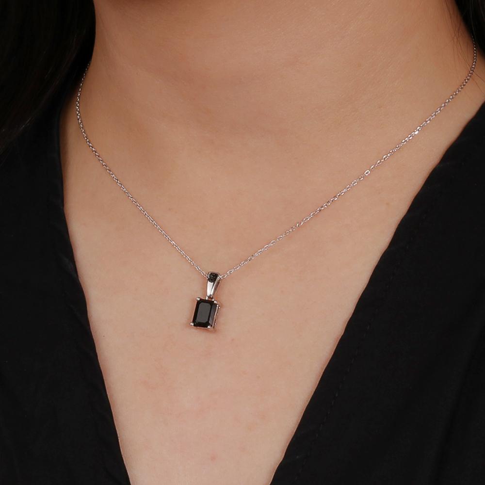 Великолепный благородный настойчивый натуральный черный шпинель драгоценные камни кольцо серьги ожерелье ювелирный набор S925 серебро подарок на день рождения