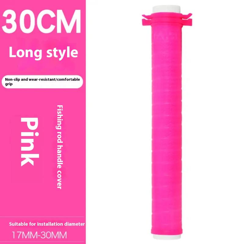 .Fishing Rod Cover Anti-Slip Soft Grip Universal Fishing Rod Sleeve Shock Absorption Elastic Rod Handle Protector Fishing Gear