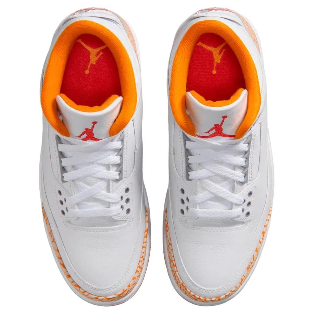 Jordan Air Jordan 3 Винтажные Баскетбольные Кроссовки Женские Бело-Оранжевые CK9646-101