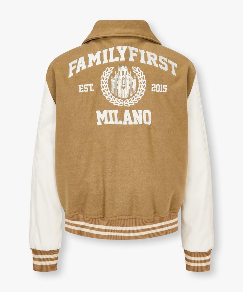 Man On The Boon [Family First] Embroidered Logo Stadium Jacket_Beige 4714360305