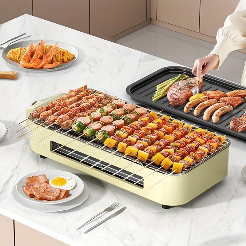 Кухонный электрический гриль, съемный корпус, решетка-гриль со сковородой, Хэллоуин, комнатный электрический гриль, комнатный гриль без дыма