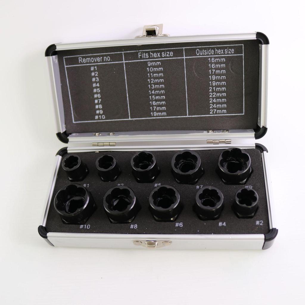 Набор из 14 экстракторов гаек и винтов для поврежденных и некомплектных крепежей