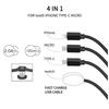 USB Type-C PD Charging Cable for iPhone and Android, Magnetic Wireless Charger for Apple Watch 1-9 Ultra SE, 4 in 1