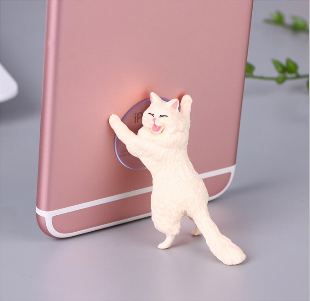 Cute Cat Mobile Phone Holder Stand Desk Socket Smartphone Holder For