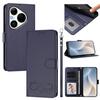 Happy Heart Pattern Magnetic Closure Vegan Leather Phone Case with Wrist Strap For Huawei Mate 60