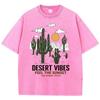 Футболки Desert Vibes Feelthesunset для мужчин, футболка Vigor Cotton с оригинальным узором, футболка Normcore Breathable с короткими рукавами