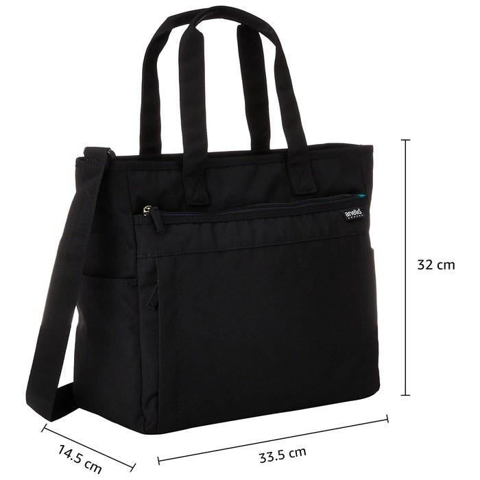 [Anello Grande] Shoulder Bag GU-H2316 SPS Lightweight Water-Repellent Heathered Poly 2-Way Tote Black Free Size