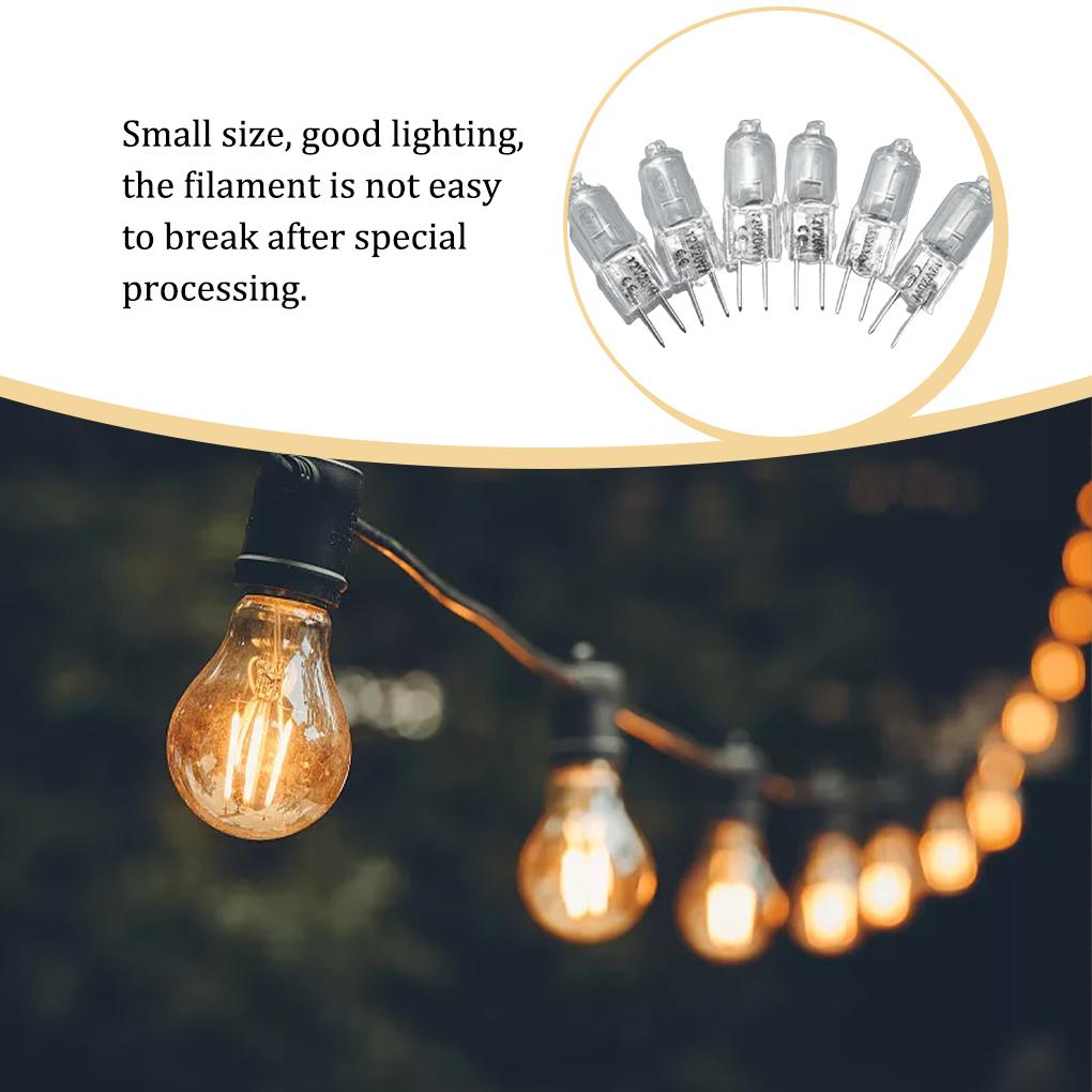 10 шт. штифтов для цоколя галогенной лампы, вольфрамовая лампа, высокоэффективное декоративное освещение для жизни на балконе с использованием расходных материалов