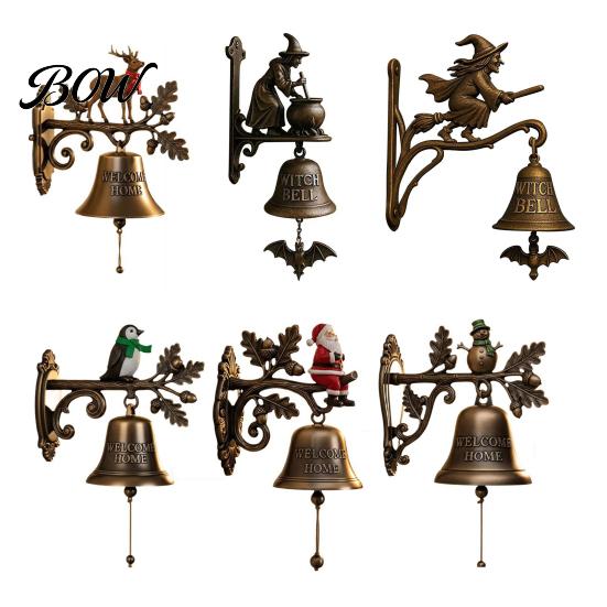 Christmas Entryway Decoration Vintage Doorbell, Welcome Wall Hanging, Deer/Snowman/Santa Claus/Penguin/Witch Decor, Unique Kitchen Accents Decorative