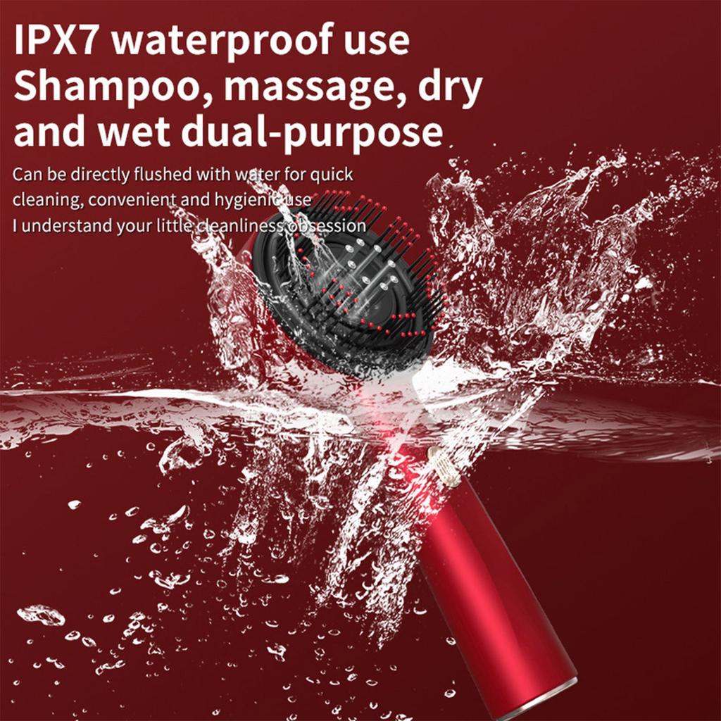 РАСЧЕСКА ДЛЯ МАССАЖА ГОЛОВЫ Электрическая массажная расческа Бытовая головка Красная Уход за волосами Питательные средства для волос Расчесывание волос Массажер для кожи