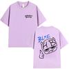 Летняя Смешная Футболка Hannah Bahng с Синей Графикой Streetwear Мужская Хлопок Качество Короткий Рукав Модная Футболка Уютная Оверсайз Одежда