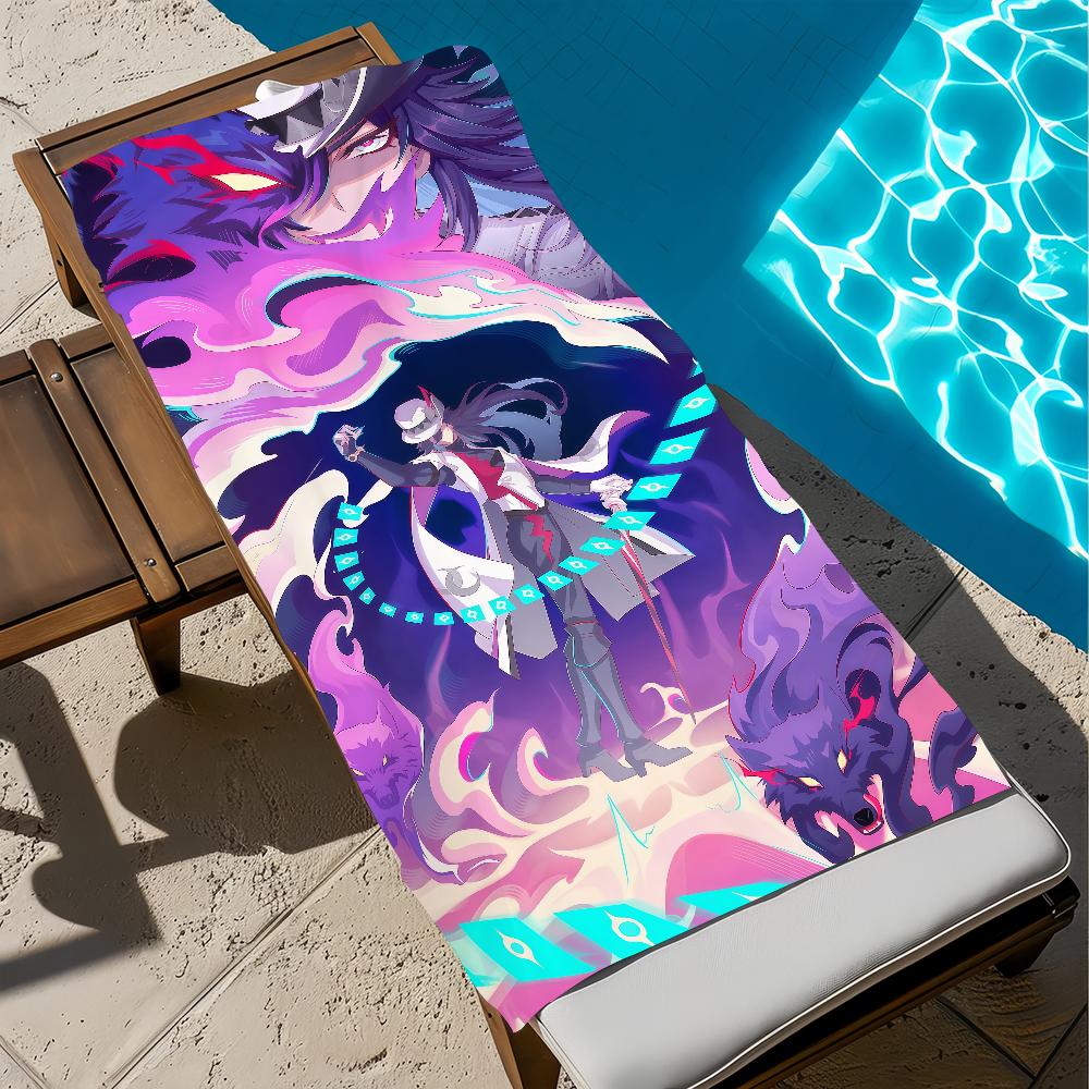 Honkai Star game RailAshveil Towel Large Quick-Drying Microfiber soft Beach Towel for Travel Fitness Sauna Bathing Camping