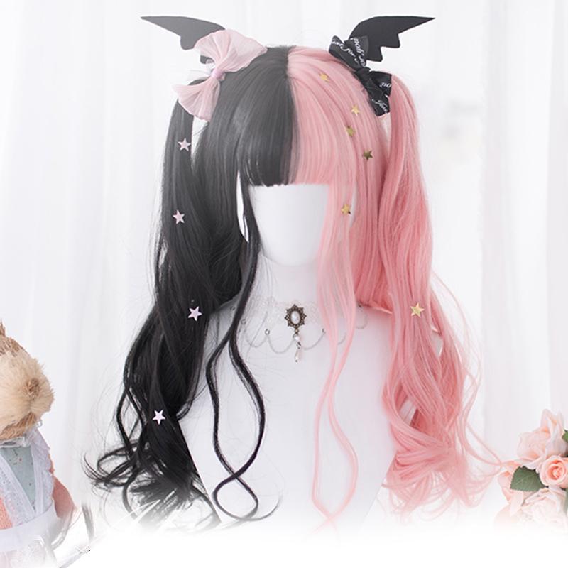 Парик для косплея, длинные волосы, женский парик Лолиты, парик для Хэллоуина, вечерний студенческий повседневный парик, многоцветный LUPU