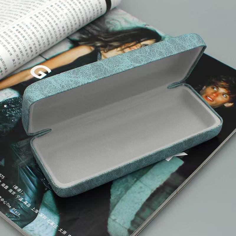 Винтажный кожаный чехол для очков для близорукости и солнцезащитных очков - прозрачный ПУ, портативный