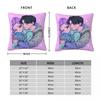 Чехол для подушки KPop Охотники на демонов Ткань с принтом Чехол для подушки Подарок Чехол для декоративной подушки Домашний Квадратный 45X45 см