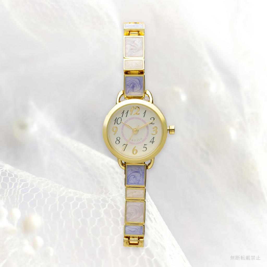 Часы аналоговые металлические браслет без никеля фиолетовый NF олень [Fieldwork] женские YM089-3