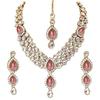 Latest Stylish 18k Gold Plated Traditional Kundan Necklace Jewellery Set for Women