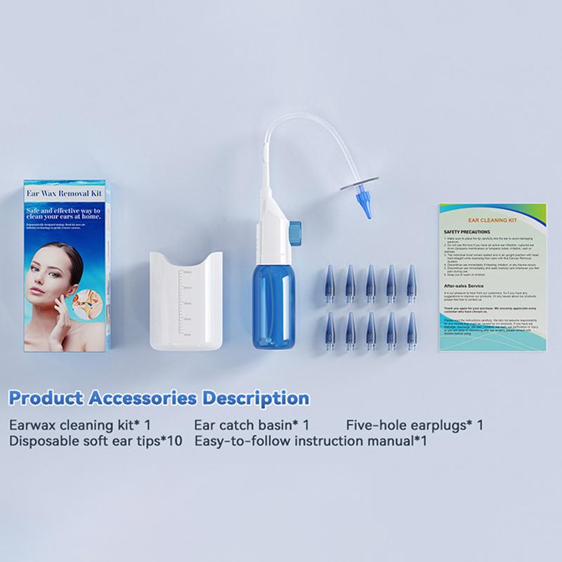 Ear Wax Removal Tool Manual Ear Irrigation Flushing System Safe And Effective Ear Cleaner For Adults Kids Cleaning Washer Kit