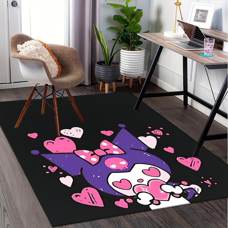 Office Rug Cute, Hearts Anti-Slip Rug, Machine Washable for Living Room, Bedroom, Office, Multiple Sizes, Bedroom Mat, Decorative Mat, Durable Mat, Li
