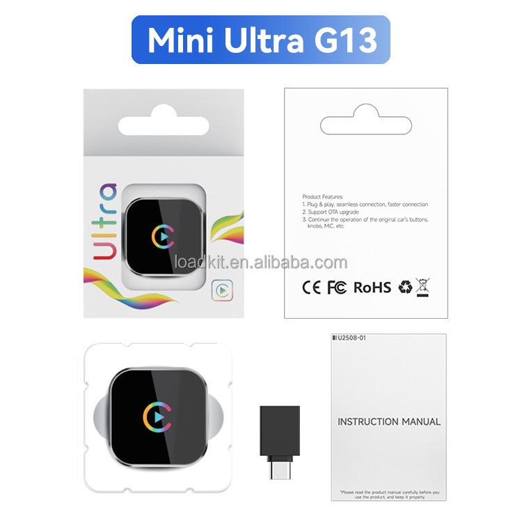 Mini Ultra Wireless CarPlay Adapter LED Indicator Auto Pairing Apple Car With Wired Car Play Android Auto for Carlinkit Supplier