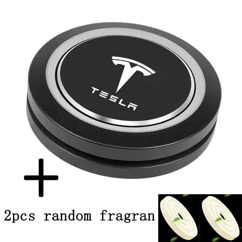 AAAIU1 Car Air Freshener Aluminum Alloy UFO Styling Perfume Air Fresh Fragrance For tesla model 3 X S Y Accessories Auto Air Purifier