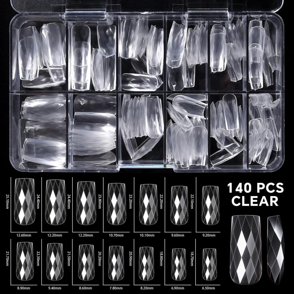 120/140 шт. 3D прозрачные алмазные накладные ногти миндальные балетные гробы прозрачные накладные ногти многоразовые полное покрытие акриловые типсы для самостоятельного изготовления