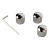 3PCS Guitar Dual Stacked Knobs Tone Control Metal Knob Replacement for Electric Guitar Bass GD105 Chrome