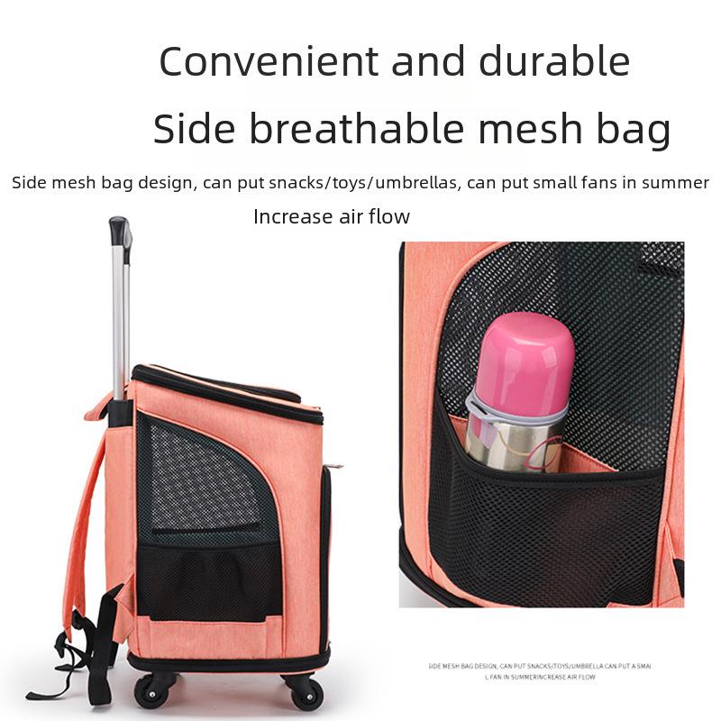 Портативный рюкзак-тележка для кошек и собак