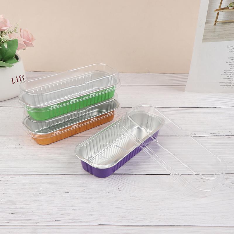 10 шт. алюминиевая фольга для выпечки торта коробка для кекса противень для выпечки пудинга коробка с крышкой