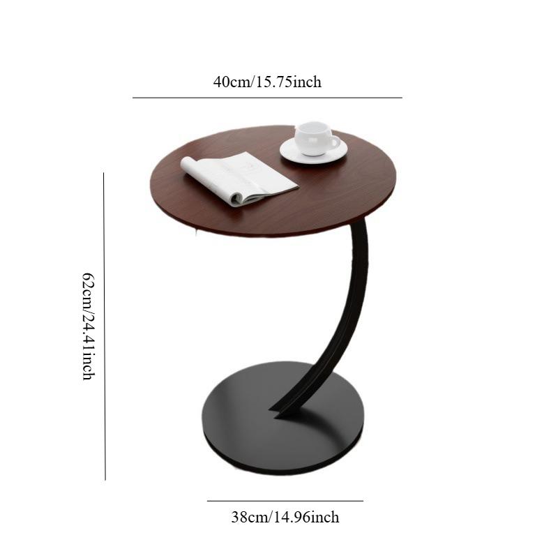 Round Side Table–Mini Coffee Table for Living Room,Bedroom Nightstand&Sofa Side Table,Compact Corner Table for Small Space