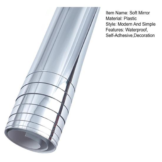 100/200 см мягкое настенное зеркало водонепроницаемое самоклеящееся зеркало на всю длину тела небьющееся украшение для гостиной спальни ванной комнаты зеркало наклейка